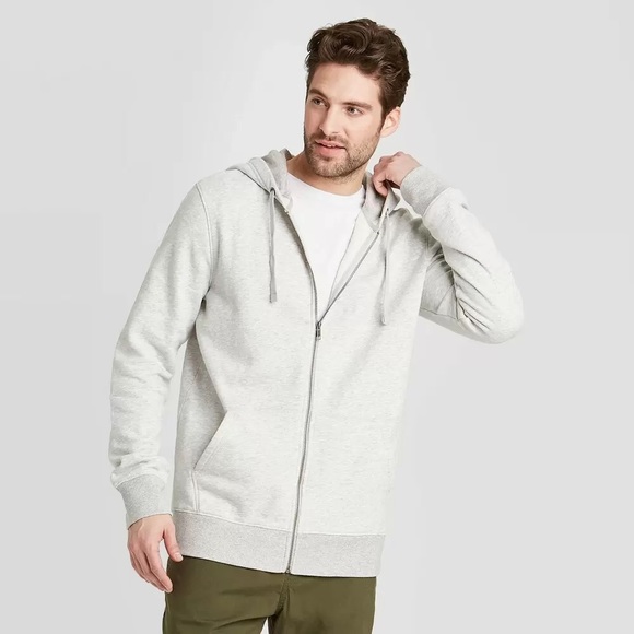 Men's Hooded Fleece Sweatshirt -Goodfellow&Co Gray M - Picture 1 of 1